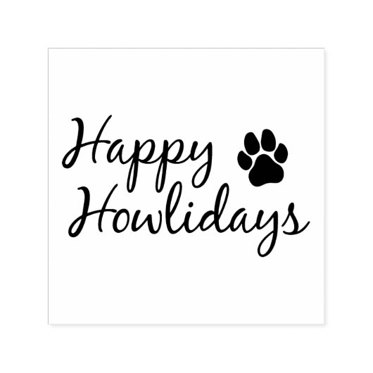 Happy Howlidays - Briefmarke Permastempel (Design)