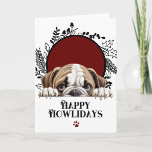 Happy Howlidays British Bulldog Dog Weihnachten