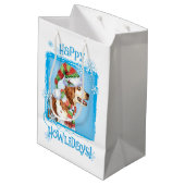 Happy Howlidays Brittany Mittlere Geschenktüte (Rückseite Schrägansicht)