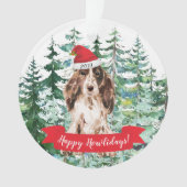 Happy Howlidays Brown Cocker Spanier Hund Weihnach Ornament (Vorderseite)
