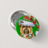 Happy Howlidays Brussels Griffon Button (Vorne & Hinten)
