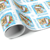 Happy Howlidays Brussels Griffon Wrapping Paper Geschenkpapier (Rolleneckpunkt)