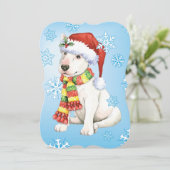 Happy Howlidays Bull Terrier Feiertagskarte (Stehend Vorderseite)