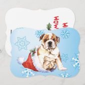 Happy Howlidays Bulldog Feiertagskarte (Vorne/Hinten)