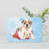 Happy Howlidays Bulldog Feiertagskarte (Stehend Vorderseite)