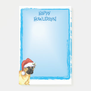 Happy Howlidays Bullmastiff Post-it Klebezettel