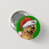Happy Howlidays Cairn Terrier Button (Vorne & Hinten)