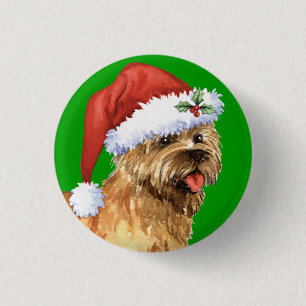Happy Howlidays Cairn Terrier Button