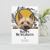 Happy Howlidays Cairn Terrier Dog Christmas Feiertagskarte (Stehend Vorderseite)