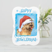 Happy Howlidays Cairn Terrier Feiertagskarte (Stehend Vorderseite)
