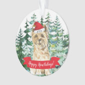 Happy Howlidays Cairn Terrier Hund Weihnachten Ornament (Vorderseite)