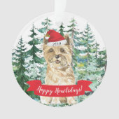 Happy Howlidays Cairn Terrier Hund Weihnachten Ornament (Vorderseite)