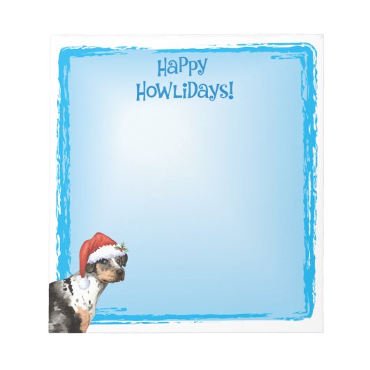 Happy Howlidays Catahoula Notizblock (Vorderseite)
