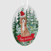 Happy Howlidays Cavapoo Hund Weihnachten Ornament (Vorderseite)