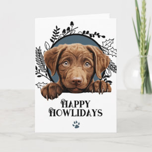 Happy Howlidays Chesapeake Bay Retriever Hund Feiertagskarte