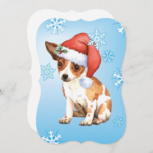 Happy Howlidays Chihuahua Feiertagskarte (Vorne/Hinten)