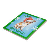 Happy Howlidays Chihuahua Fliese (Seite)