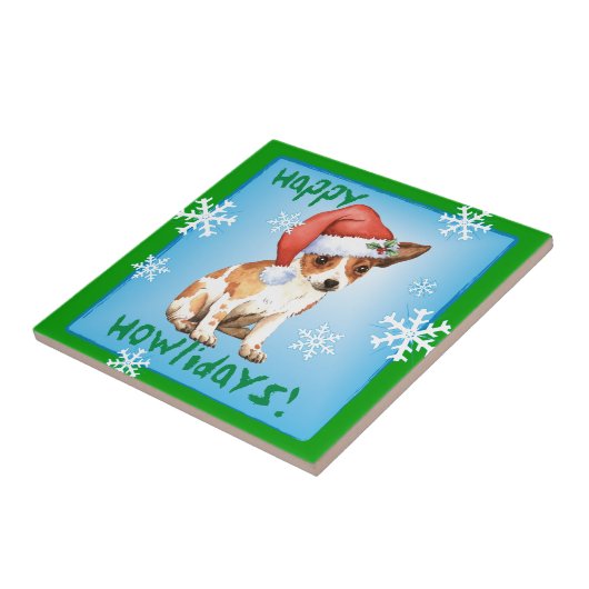 Happy Howlidays Chihuahua Fliese (Seite)