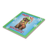 Happy Howlidays Chocolate Labrador Fliese (Seite)