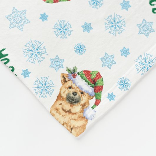 Happy Howlidays Chow Fleece Blanket (Ecke)