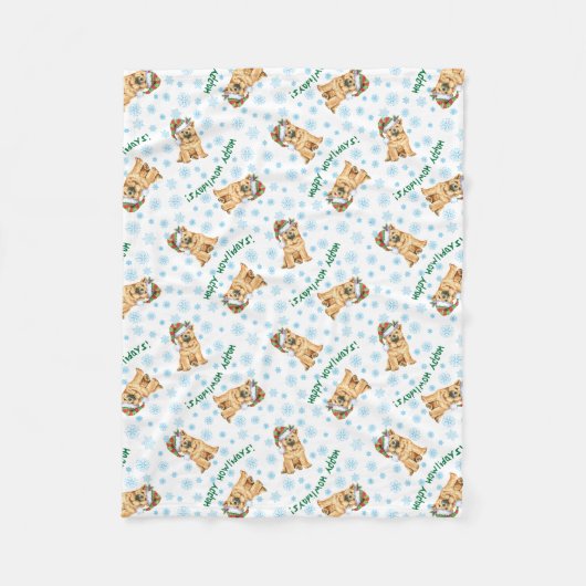Happy Howlidays Chow Fleece Blanket (Vorderseite)