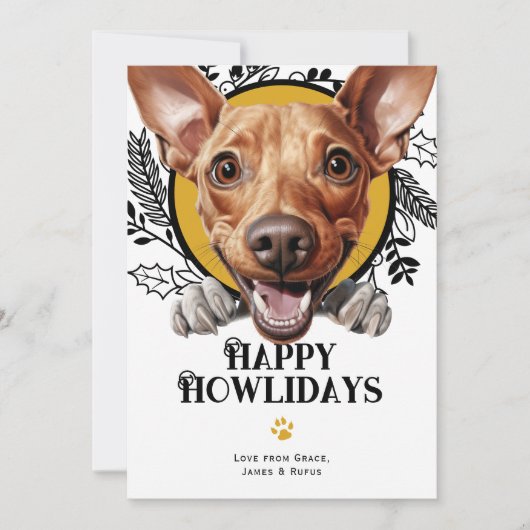 Happy Howlidays Cirneco dell’Etna Dog Weihnachten (Vorderseite)