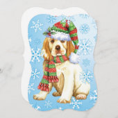 Happy Howlidays Clumber Spaniel Feiertagskarte (Vorne/Hinten)