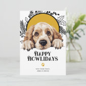 Happy Howlidays Clumber Spaniel Weihnachten (Stehend Vorderseite)