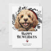 Happy Howlidays Cockapoo Dog Weihnachten (Vorderseite)