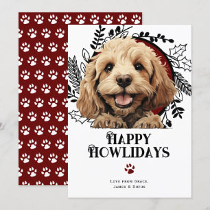 Happy Howlidays Cockapoo Dog Weihnachten