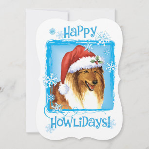 Happy Howlidays Collie Feiertagskarte