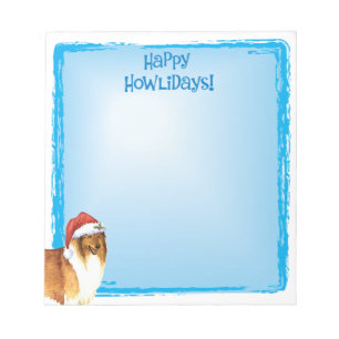 Happy Howlidays Collie Notizblock