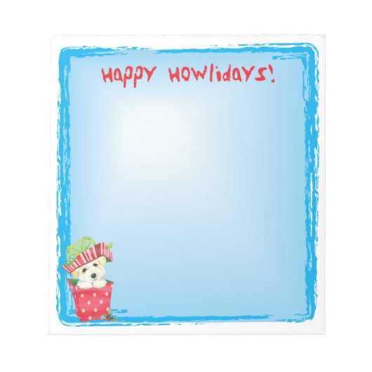 Happy Howlidays Coton Notizblock (Vorderseite)