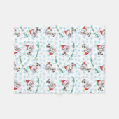 Happy Howlidays Dalmatiner Fleecedecke (Vorderseite (Horizontal))