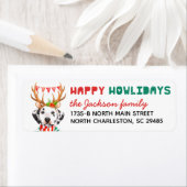 Happy Howlidays Dalmatiner Hunde Rücksendeadresse (Insitu)