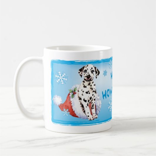Happy Howlidays Dalmatiner Kaffeetasse (Links)