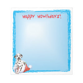 Happy Howlidays Dalmatiner Notizblock