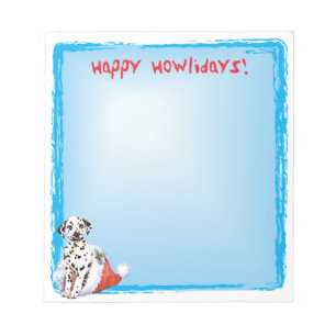 Happy Howlidays Dalmatiner Notizblock