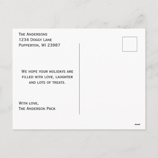 Happy Howlidays Dog Foto Weihnachten (Rückseite)