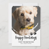 Happy Howlidays Dog Foto Weihnachten (Vorderseite)