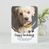 Happy Howlidays Dog Foto Weihnachten (Stehend Vorderseite)