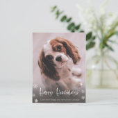 Happy Howlidays Dog Walker Weihnachten Postkarte (Stehend Vorderseite)