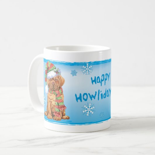 Happy Howlidays Dogue Kaffeetasse (Vorderseite Links)