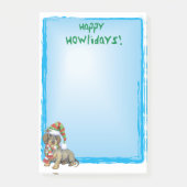 Happy Howlidays Drahthaar Dackel Post-it Klebezettel (Vorderseite)