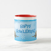 Happy Howlidays Drahthaar Dackel Tasse (Zentrum)