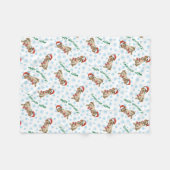 Happy Howlidays Drahthaar Pointing Griffon Fleecedecke (Vorderseite (Horizontal))