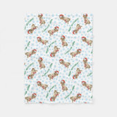 Happy Howlidays Drahthaar Pointing Griffon Fleecedecke (Vorderseite)