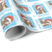 Happy Howlidays English Cocker Spaniel Geschenkpapier (Rolleneckpunkt)