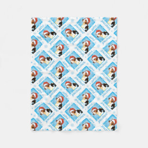Happy Howlidays English Foxhound Fleece Blanket