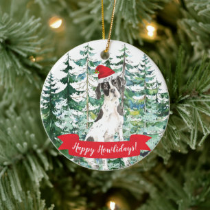 Happy Howlidays English Pointer Christmas Ornament